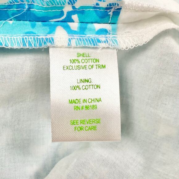 Lilly Pulitzer Women's Ollie Floral Fit & Flare Mini Dress Size 0 Turquoise Blue - Picture 10 of 13